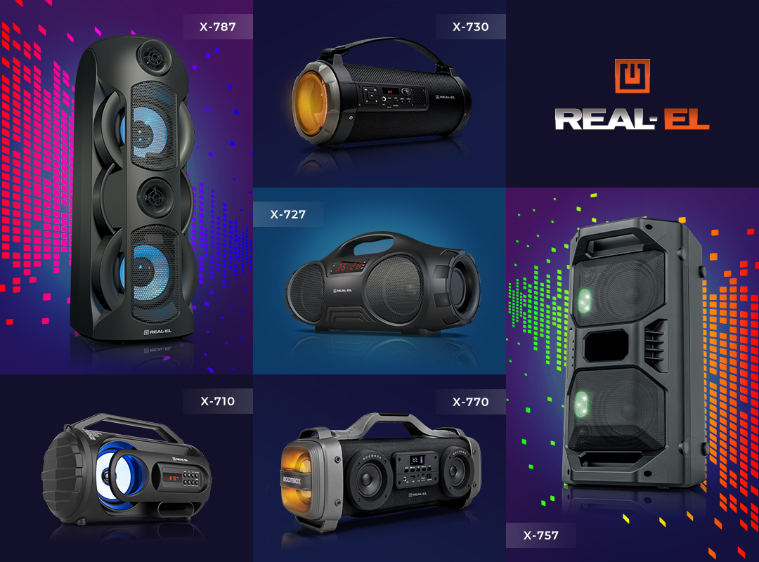 Портативная акустика boombox REAL-EL portativnaya-akustika-boombox-real-el