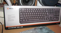 Распаковка клавиатуры Real-El Standard 500 USB Black