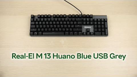 Распаковка Real-El M 13 Huano Blue USB Grey