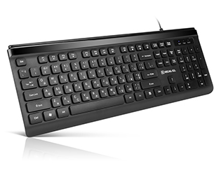 Стильний і сучасний дизайн, кнопки швидкого доступу FN, низькопрофільні клавіші та спеціальний дизайн клавіш - особливості клавіатури  REAL-EL Comfort 7085