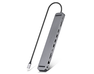 Type C мультифункціональна док-станція Нестачу портів USB або ж повну відсутність Ethernet та кард-рідера легко вирішити за допомогою док-станції  REAL-EL CQ-1000