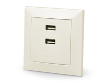 Стаціонарна USB-розетка з вмонтованим блоком живлення USB REAL-EL Comfort-60025-C